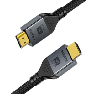 AzuFlt Cabo HDMI 2.2 16K 10K 8K 96Gbps, HDMI de alta velocidade, suporta 4K480Hz 8K240Hz 16K60Hz, HDCP 2.2 e 2.3, HDR dinâmico, eARC, DTS para Roku TV/HDTV/PS5/Blu-ray (16K Acc, 1m) (CDs)