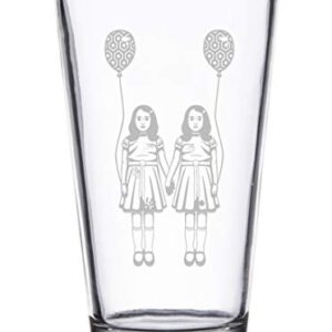 Creepy Scary Hallway Twins filme de terror paródia - copos de cerveja gravados a laser para cerveja, caneca de 473 ml (Cervejas)