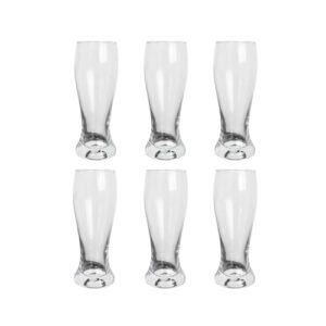 Kit 6 Copos Chopp Cerveja Drinks Clássico em Vidro Transparente 315 ml p/Festas Bares Restaurantes (Cervejas)
