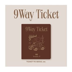 Fromis_9 9 Way Ticket 2nd Single Album Ticket To Seoul Version CD+80p PhotoBook+2p PhotoCard+1p ID Card+1p PostCard+Message PhotoCard SET+Tracking Kpop Sealed (CDs)