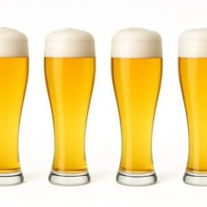 Conjunto de 4 copos de cerveja Pilsner – Copos de cerveja artesanais altos clássicos para IPA, Lager e Ales – Vidro sólido para homens e mulheres – Conjunto de copos de barra de 473 ml – Ótimo (Cervejas)