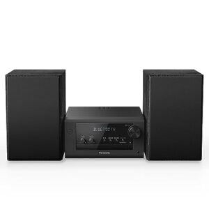 Panasonic Compact Stereo System with CD Player, Bluetooth, FM Radio and USB with Bass and Treble Control, 80W Stereo System for Home with Remote Control - SC-PM700PP-K (Black) (Equipamentos)