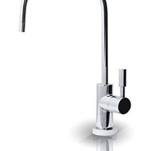 APEC Water Systems FAUCET-CD-CP Torneira de cozinha de designer de água potável para sistemas de osmose reversa e filtragem de água, sem folga de ar, cromada (CDs)