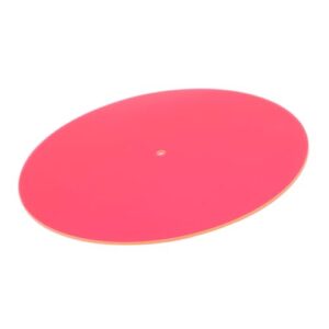aqxreight Tapete Giratório Acrílico Reduz o Ruído Melhor Qualidade de Som Slipmat Antiestático para Registros LP 12 pol. (Rosa) (Equipamentos)
