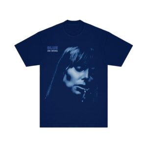 WEA Camiseta unissex adulta com logotipo do álbum Joni Mitchell Blue, Azul marino, P (CDs)