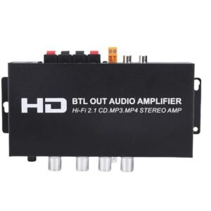 Jectse Amplificador de Potência Estéreo, Receptor de Som HiFi de 2.1 Canais Com 5.0, Controle de Agudos de Graves, Entrada de Interface Multimídia AUX de Alta Definição para Home (plugue da ue) (Equipamentos)