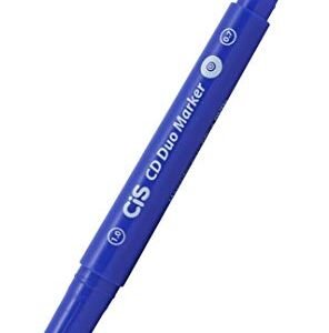 Marcador Permanente CD e DVD Duomarker Blister CIS, Azul (CDs)
