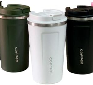 Copo Térmico 510ml Inox com Tampa Vedada | Isolamento a Vácuo | Anti-Vazamento | Mantém Bebidas Quentes e Frias | Ideal para Café, Chá e Cerveja (Cervejas)
