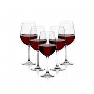 Jogo 6 Taças Vinho Cristal Titanium Gastro Premium 650ml - Tinto e Branco | Elegância e Degustação Superior (Vinhos)