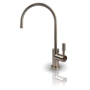 APEC Water Systems Torneira de designer de bebidas CD-NP Kitchen para sistemas de osmose reversa e filtragem de água, sem lacunas de ar sem chumbo, níquel escovado (CDs)