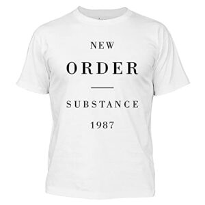 Camiseta New Order - Substance - 1987 (as2, alpha, m, regular, Branco) (CDs)