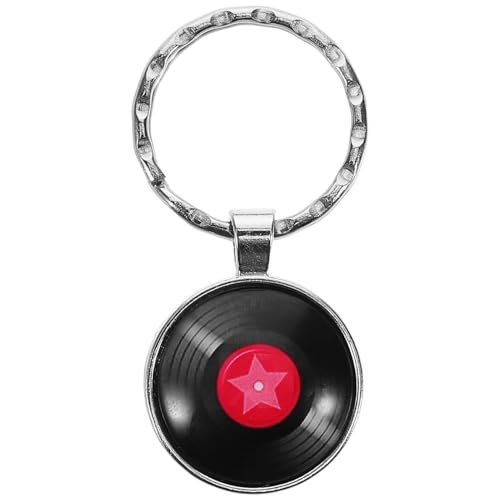 Holibanna Chaveiro Retrô Em Formato De Disco De Vinil Chaveiro De Metal Com Pingente Bolsa Estilosa Para Entusiastas Da Música (Discos de Vinil)