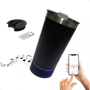 IceBeat™ Copo Térmico Inox 420ml com Caixa de SOM Bluetooth e LEDs RGB - Tampa Abridor de Cerveja| COPO ICEBEAT PREMIUM (Cervejas)