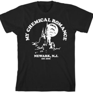 My Chemical Romance Camiseta unissex padrão Haunted Castle, preta, Preto, P (CDs)