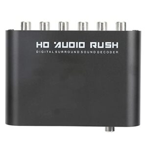 Luqeeg Conversor de áudio Digital AC-3 Decodificador Home Concert Hall Cinema para Reprodutores de Vídeo HD Fonte DVD DTS (Host+USB+Fibra óptica) (Equipamentos)