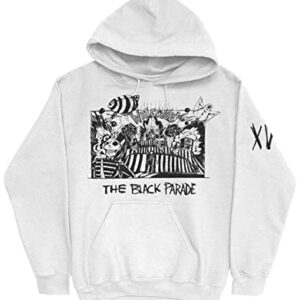 Moletom com capuz masculino My Chemical Romance XV Marching Frame (estampa nas costas) GG branco (CDs)