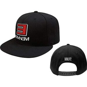Eminem Boné de beisebol masculino MMLP2 Snapback Preto, Preto, Tamanho �nica - Eminem (CDs)