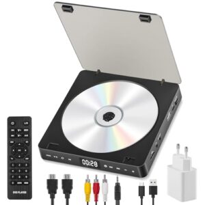 Mini Leitor de DVD HD, Leitor de Dvd Externo, DvD Player Hdmi, CD Player, DvD Player, Leitores de DVD para TV, CD Player Portatil, Leitor de DvD, Aparelho DvD, Leitor de CD, Toca CD (CDs)