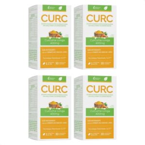 Kit 4 Curcuma 30 Comprimidos Cd Revestidos 400 Mg Suplemento (CDs)