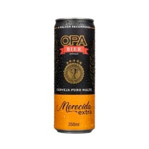 Cerveja Puro Malte Merecida Extra teor 5% 350ml Premiada na Brasil Beer Cup 2022, 2023 e 2024 e na World Bier Awards Brazil Winner 23, Opa Bier (Cervejas)