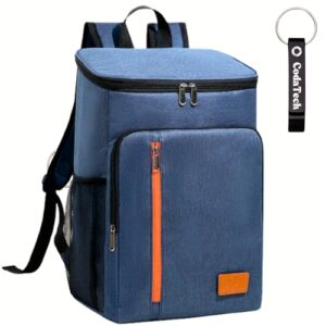 Mochila Térmica Cooler Cerveja GELADA por HORAS Refrigera por até 18H! Impermeável, Ideal para Praia, Camping & Churrascos, com Chaveiro ABRIDOR DE GARRAFA (AZUL) (Cervejas)
