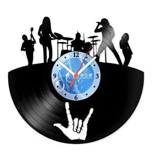 Relógio De Parede Disco Vinil Música - Banda de Rock - VMU-059 (Discos de Vinil)