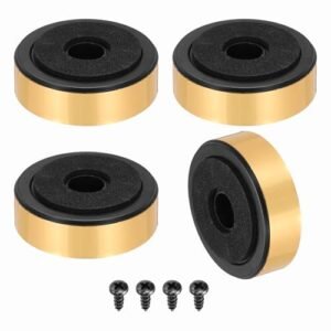 Generic 4 pés de isolamento de alto-falante, base de absorção de choque de espuma de plástico de 47 mm x 15 mm, amplificador antivibração, suporte para CD de áudio, sistema de som de home theater (Equipamentos)