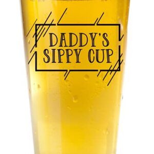 Copo de cerveja Daddy's Sippy Cup - Presentes divertidos para pais iniciantes - Natal exclusivo, dia dos pais ou para o futuro pai - Caneca de cerveja premium 473 g (Cervejas)