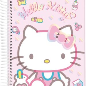 Caderno Espiral Univ CD 1 Matéria 80 Fls Hello Kitty Fundo Rosa FSC - Jandaia (CDs)