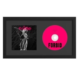eletecpro Moldura de exibição de capa de CD e álbum de 16,3 x 11,8 com dois tapetes de dupla face em quatro cores, comporta disco de música e arte para montagem na parede, preto (CDs)