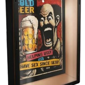 Quadro Porta Tampinhas e Porta Rolhas em MDF – Decoração de Casa, Bar e Área Gourmet (Cervejas)