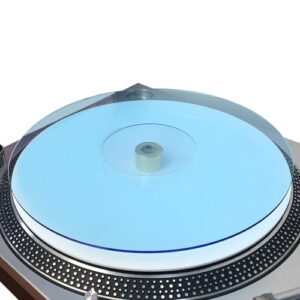 Tapete de acrílico para toca-discos de vinil para tocadores de LP de 30 cm - redução de ruído e melhora a qualidade do som e oferece graves mais apertados - tapete antiestático. (Equipamentos)