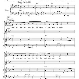 Hal Leonard Telephone (featured in Glee) SSA by Glee Cast arranged by Adam Anders (CDs)