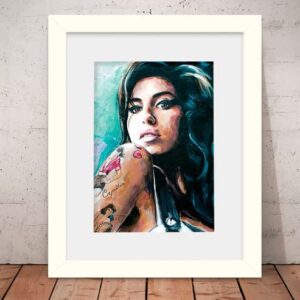 Quadro Amy Winehouse Rock 56x46cm Vidro + Paspatur W2272 (CDs)