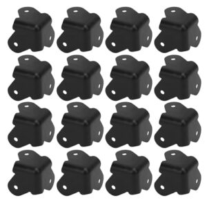 Cryfokt Protetores de Canto de Metal para Alto-falante, Protetores Duráveis ​​para Gabinete de Amplificador de Guitarra, 16 Peças, Preto para de Som de Palco de Alto-falante, Ferro, 1,81 pol. (Equipamentos)