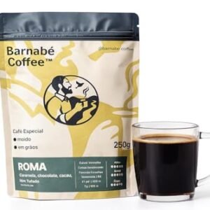 Barnabé Coffee™, Café Especial Roma, 100% arábica, Sensorial Caramelo, Chocolate e Cacau, Torra Média, 250g, 81 Pontos (Café)