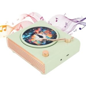 Toca-discos Com Luz, Toca-discos retrô de Som HIFI, Toca-discos Antigo Portátil para Entretenimento e Decoração de Casa (Zopsc9as7y3we64-12) (Equipamentos)