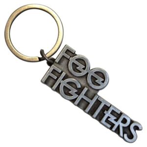 Rock Off officially licensed products Chaveiro Foo Fighters Stacked Band Logo tamanho único, Cinza, tamanho �nico (CDs)