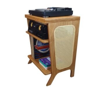Estante Rack Para Discos de Vinil LPs, Rack Para Toca Discos, Porta Disco Vinil, Estante de Discos, Armazenamento de LPs, Organizador Porta-Discos (Equipamentos)