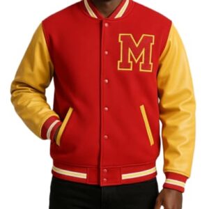 My Party Shirt Jaqueta MJ Lobisomem Letterman, Vermelho, GG (CDs)