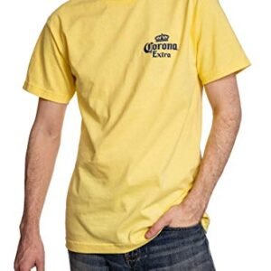 Calhoun Camiseta masculina Corona Extra Beachside, Banana, XGG (Cervejas)