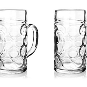 North Mountain Supply Oktoberfest Canecas de vidro de cerveja - para manter grandes quantidades frias por mais tempo - 595 g - Conjunto de 2 (Cervejas)