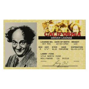 Signs 4 Fun NTIDL3 Stooges-Larry's Carteira de motorista (CDs)