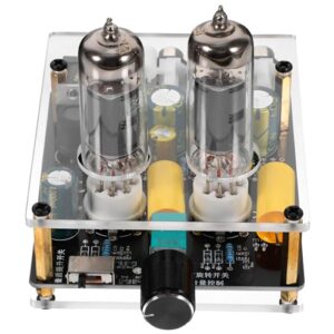 Veemoon Pré-amplificador estéreo de alta fidelidade pré-amplificador para fonógrafo pré-amplificador para sistema HiFi pré-amplificador a vácuo placa de tubo pré-amplificador pré-amplificador de (Equipamentos)