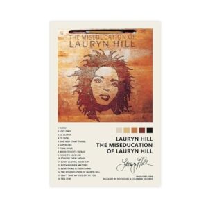 CULION Lauryn Hill Poster The Miseducation of Lauryn Hill Music Album Cover Signed Limited Canvas Poster Wall Art Decor Print Picture Paintings for Living Room Room Decoration Unframe-style - Lauryn Hill (CDs)