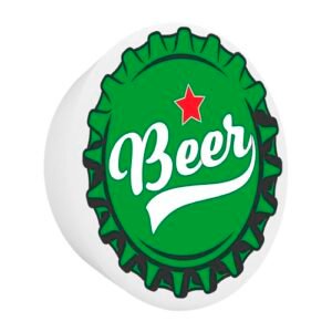 Arandela Tampinha Beer – Luminária Decorativa de Parede Estilo Bar – Iluminação Ambiente Criativa para Área Gourmet, Churrasqueira, Bar e Espaços Descontraídos (Cervejas)