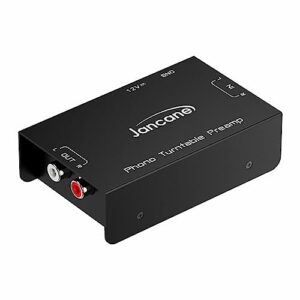 Pré-amplificador para toca-discos Phono, pré-amplificador fonógrafo com entrada RCA/TRS, pré-amplificador fono para toca-discos com adaptador CC de 12 volts (Equipamentos)
