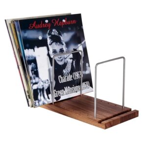 LiTY Suporte Para Discos De Vinil, Madeira Maciça Álbuns, Vinil 50 A 75 Lps, Integrado Reprodução Imediata, Organizador Rack Álbuns E Exibição (Equipamentos)