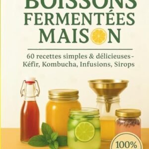 Boissons Fermentées Maison – 60 Recettes simples & délicieuses - Kéfir, Kombucha, Infusion, Sirops.: Recettes santé simples, pétillantes et 100 % naturelles (French Edition) - Samuel, Mr Kéfir (Cervejas)