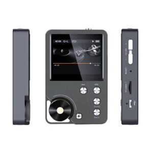 Yunir Leitor de MP3 de 64 GB, Leitor de Música HiFi Sem Perdas, Sistemas de áudio Doméstico DAP Portáteis de Alta Resolução, Suporta Memória Expansível de até 256 GB para Casa de Carro (Equipamentos)